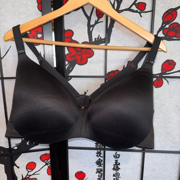 Cacique 44DD Black Wired Full Coverage T-Shirt Light Lined Balconette Bra - Picture 1 of 12